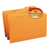 SMEAD MANUFACTURING CO. SMD17534 File Folders, 1/3 Cut, Reinforced Top Tab, Legal, Orange, 100/box