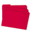 Smead SMD17734 Reinforced Top Tab Colored File Folders, 1/3-Cut Tabs: Assorted, Legal Size, 0.75" Expansion, Red, 100/Box, Price/BX