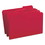 Smead SMD17743 Colored File Folders, 1/3-Cut Tabs: Assorted, Legal Size, 0.75" Expansion, Red, 100/Box, Price/BX