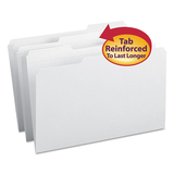 SMEAD MANUFACTURING CO. SMD17834 File Folders, 1/3 Cut, Reinforced Top Tab, Legal, White, 100/box