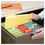 Smead SMD17943 Colored File Folders, 1/3-Cut Tabs: Assorted, Legal Size, 0.75" Expansion, Yellow, 100/Box, Price/BX