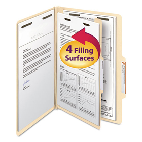 SMEAD MANUFACTURING CO. SMD18700 Manila Classification Folders With 2/5 Right Tab, Legal, Four-Section, 10/box