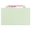 Smead SMD18776 Pressboard Classification Folders, Four SafeSHIELD Fasteners, 2/5-Cut Tabs, 1 Divider, Legal Size, Gray-Green, 10/Box, Price/BX
