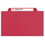 Smead SMD21538 Expanding Recycled Heavy Pressboard Folders, 1/3-Cut Tabs: Assorted, Letter Size, 1" Expansion, Bright Red, 25/Box, Price/BX