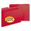 Smead SMD21538 Expanding Recycled Heavy Pressboard Folders, 1/3-Cut Tabs: Assorted, Letter Size, 1" Expansion, Bright Red, 25/Box, Price/BX