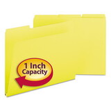 SMEAD MANUFACTURING CO. SMD21562 Recycled Folders, One Inch Expansion, 1/3 Top Tab, Letter, Yellow, 25/box