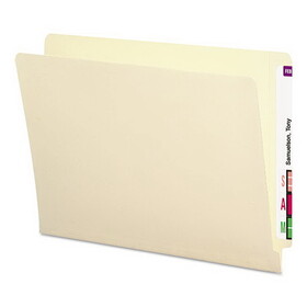 Smead SMD24113 End Tab Folders with Antimicrobial Product Protection, Straight Tabs, Letter Size, 0.75" Expansion, Manila, 100/Box