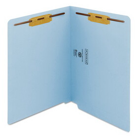 SMEAD MANUFACTURING CO. SMD25040 Two-Inch Capacity Fastener Folders, Straight Tab, Letter, Blue, 50/box