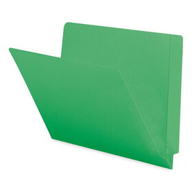Smead SMD25110 Shelf-Master Reinforced End Tab Colored Folders, Straight Tabs, Letter Size, 0.75" Expansion, Green, 100/Box