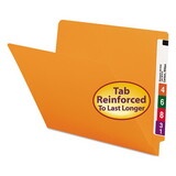 SMEAD MANUFACTURING CO. SMD25510 Colored File Folders, Straight Cut, Reinforced End Tab, Letter, Orange, 100/box