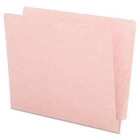 Smead SMD25610 Shelf-Master Reinforced End Tab Colored Folders, Straight Tabs, Letter Size, 0.75" Expansion, Pink, 100/Box