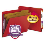 Smead SMD26783 End Tab Pressboard Classification Folders, Six SafeSHIELD Fasteners, 2