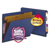 Smead SMD26784 End Tab Pressboard Classification Folders, Six SafeSHIELD Fasteners, 2