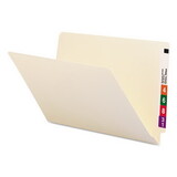 SMEAD MANUFACTURING CO. SMD27100 Shelf Folders, Straight Cut, Single-Ply End Tab, Legal, Manila, 100/box