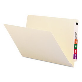 SMEAD MANUFACTURING CO. SMD27100 Shelf Folders, Straight Cut, Single-Ply End Tab, Legal, Manila, 100/box