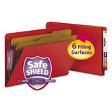 Smead SMD29783 End Tab Pressboard Classification Folders, Six SafeSHIELD Fasteners, 2