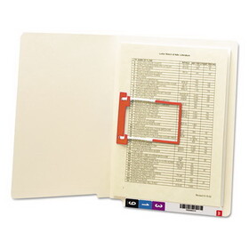 SMEAD MANUFACTURING CO. SMD34112 U-Clip File Folders, Straight Tab, Letter, Manila, 50/box
