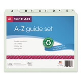 SMEAD MANUFACTURING CO. SMD50376 Recycled Top Tab File Guides, Alpha, 1/5 Tab, Pressboard, Letter, 25/set