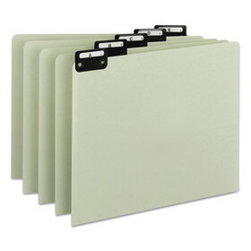 Smead SMD50576 Alphabetic Top Tab Indexed File Guide Set, 1/5-Cut Top Tab, A to Z, 8.5 x 11, Green, 25/Set