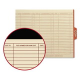SMEAD MANUFACTURING CO. SMD61910 Out Guides, 1/5 Tab, Manila, Letter, Red, 100/box