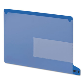 Smead SMD61951 Colored Poly Out Guides with Pockets, 1/3-Cut End Tab, Out, 8.5 x 11, Blue, 25/Box