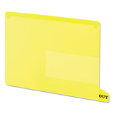 Smead SMD61956 Colored Poly Out Guides with Pockets, 1/3-Cut End Tab, Out, 8.5 x 11, Yellow, 25/Box