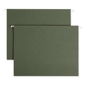 SMEAD MANUFACTURING CO. SMD64010 Hanging File Folders, Untabbed, 11 Point Stock, Letter, Green, 25/box
