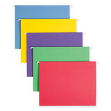 Smead SMD64020 Color Hanging Folders With 1/3-Cut Tabs, 11 Pt. Stock, Assorted Colors, 25/bx
