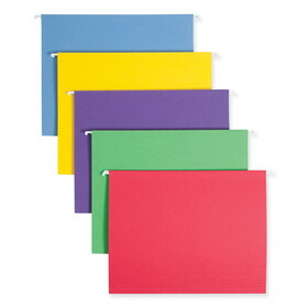 Smead SMD64020 Color Hanging Folders with 1/3 Cut Tabs, Letter Size, 1/3-Cut Tabs, Assorted Colors, 25/Box