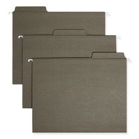 Smead SMD64037 FasTab Hanging Folders, Letter Size, 1/3-Cut Tabs, Standard Green, 20/Box