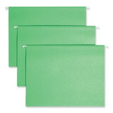 Smead SMD64042 Tuff Hanging Folder With Easy Slide Tab, Letter, Green, 18/pack