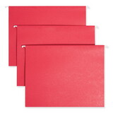 Smead SMD64043 TUFF Hanging Folders with Easy Slide Tab, Letter Size, 1/3-Cut Tabs, Red, 18/Box