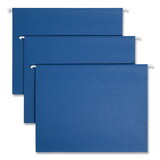 SMEAD MANUFACTURING CO. SMD64057 Hanging File Folders, 1/5 Tab, 11 Point Stock, Letter, Navy, 25/box
