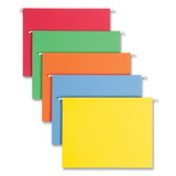 SMEAD MANUFACTURING CO. SMD64059 Hanging File Folders, 1/5 Tab, 11 Point Stock, Letter, Assorted Colors, 25/box
