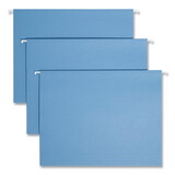 SMEAD MANUFACTURING CO. SMD64060 Hanging File Folders, 1/5 Tab, 11 Point Stock, Letter, Blue, 25/box