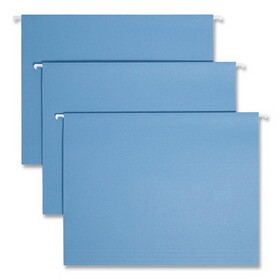 Smead SMD64060 Colored Hanging File Folders with 1/5 Cut Tabs, Letter Size, 1/5-Cut Tabs, Blue, 25/Box