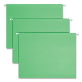 SMEAD MANUFACTURING CO. SMD64061 Hanging File Folders, 1/5 Tab, 11 Point Stock, Letter, Bright Green, 25/box