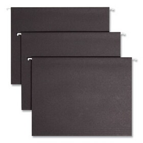 Smead SMD64062 Colored Hanging File Folders with 1/5 Cut Tabs, Letter Size, 1/5-Cut Tabs, Black, 25/Box