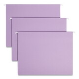 SMEAD MANUFACTURING CO. SMD64064 Hanging File Folders, 1/5 Tab, 11 Point Stock, Letter, Lavender, 25/box