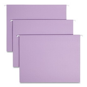 Smead SMD64064 Colored Hanging File Folders with 1/5 Cut Tabs, Letter Size, 1/5-Cut Tabs, Lavender, 25/Box