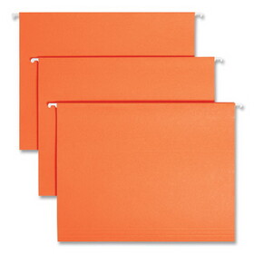 Smead SMD64065 Colored Hanging File Folders with 1/5 Cut Tabs, Letter Size, 1/5-Cut Tabs, Orange, 25/Box