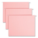 SMEAD MANUFACTURING CO. SMD64066 Hanging File Folders, 1/5 Tab, 11 Point Stock, Letter, Pink, 25/box
