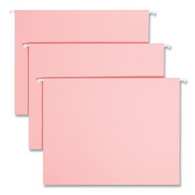 Smead SMD64066 Colored Hanging File Folders with 1/5 Cut Tabs, Letter Size, 1/5-Cut Tabs, Pink, 25/Box