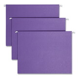 SMEAD MANUFACTURING CO. SMD64072 Hanging File Folders, 1/5 Tab, 11 Point Stock, Letter, Purple, 25/box