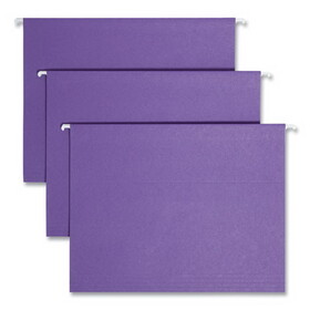 Smead SMD64072 Colored Hanging File Folders with 1/5 Cut Tabs, Letter Size, 1/5-Cut Tabs, Purple, 25/Box