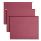 SMEAD MANUFACTURING CO. SMD64073 Hanging File Folders, 1/5 Tab, 11 Point Stock, Letter, Maroon, 25/box