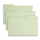 Smead SMD64083 Fastab Hanging File Folders, 1/3 Tab, Legal, Moss Green, 20/box