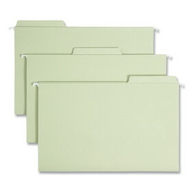 Smead SMD64083 Fastab Hanging File Folders, 1/3 Tab, Legal, Moss Green, 20/box