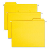 Smead SMD64097 Fastab Hanging File Folders, Letter, Yellow, 20/box