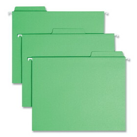 Smead SMD64098 FasTab Hanging Folders, Letter Size, 1/3-Cut Tabs, Green, 20/Box